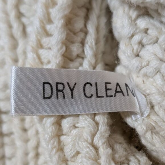 Handknit Aran Fisherman Sweater XXL Cream Cable Knit Crewneck Pullover - Picture 5 of 10